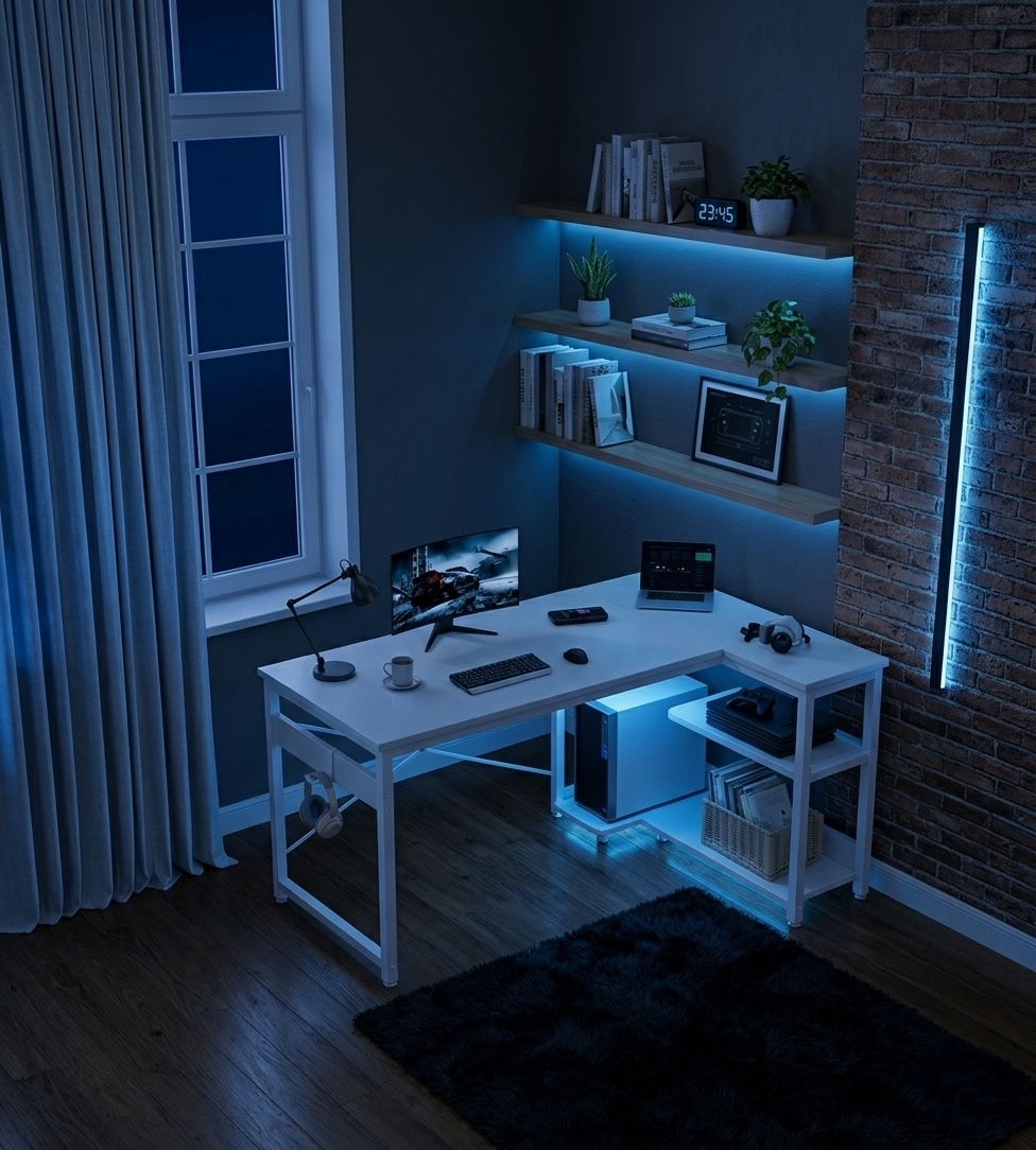 Casaottima L Shaped Computer Desk