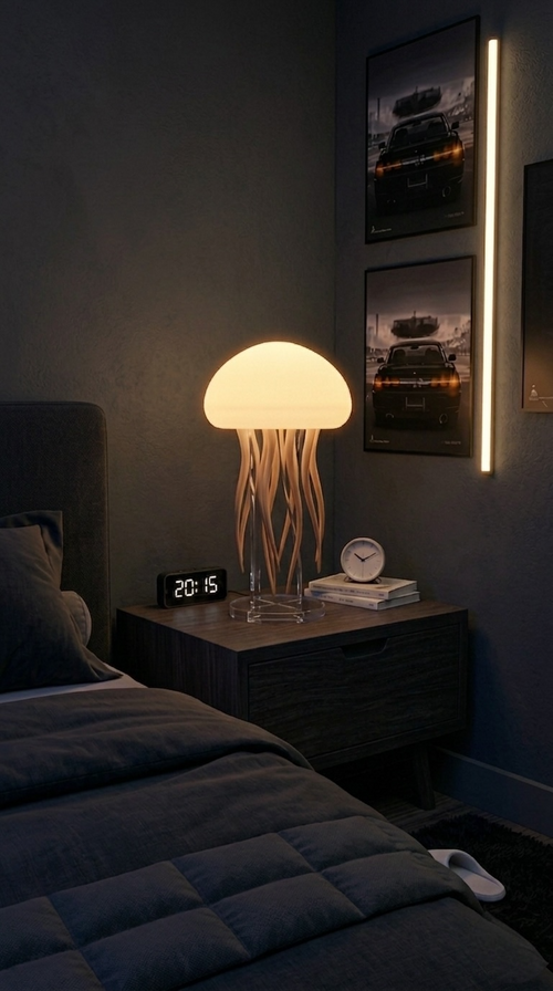Jellyfish LED Lamp – Desk & Bedside Decor