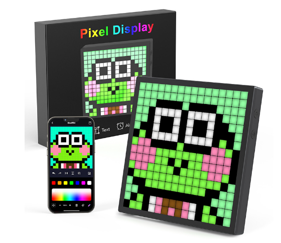 LED Bluetooth Pixel Screen Ambient Light & Clock (One)